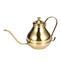 Magideal - Tetera De Goteo De Café, Teteras Portátiles Para Exteriores, Cafetera De Goteo Para Interiores, Fácil De Controlar, Tetera De 1,5 L, Tetera De Cuello Oro