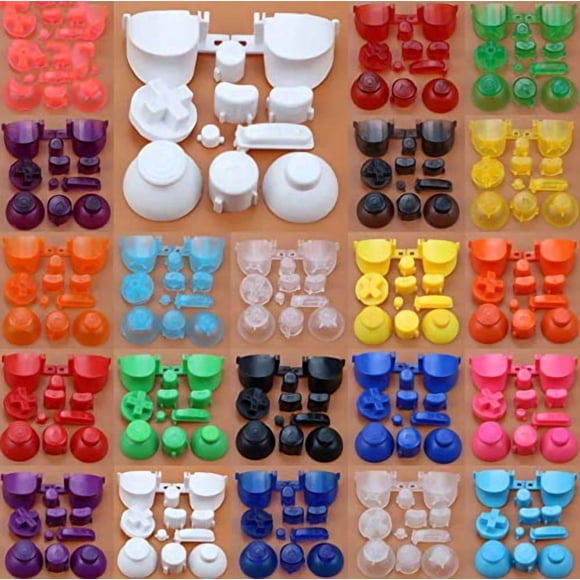 Ucky Do - Juego de 11 en 1 de teclas y botones ABXYZ D‑Pad (D‑White)