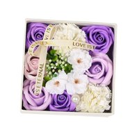 Bothyi - Jabón Romántico Perfumado Floral Con Pétalos De Flores Para Fiesta, Aniversario, Violeta