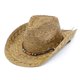 thumbnail image 1 of Sombrero vaquero de paja Old Stone para hombre y mujer, unisex, de verano e invierno, de ala ancha, estilo western de Dallas para safari, pesca, playa, golf y senderismo, uso متعدد, color marrón Jess, 1 of 6