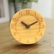thumbnail image 4 of Reloj despertador creativo de madera maciza, moderno reloj de mesa pequeño con aguja de madera, silencioso, reloj de registro, 4 of 6