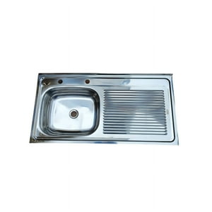 Cubierta Lavaplatos Sobreponer 100Cm + Sif/Des Derecho