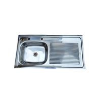 Cubierta Lavaplatos Sobreponer 100Cm + Sif/Des Derecho