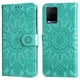 thumbnail image 1 of Funda tipo cartera FOXDOCK para Vivo Y21s , diseño girasol en relieve, cuero PU, cierre magnético, soporte y tarjetero, 1 of 5