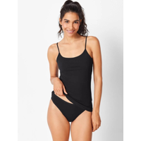 Esmara - Camiseta Con Pabilos Negra Algodón Talla L