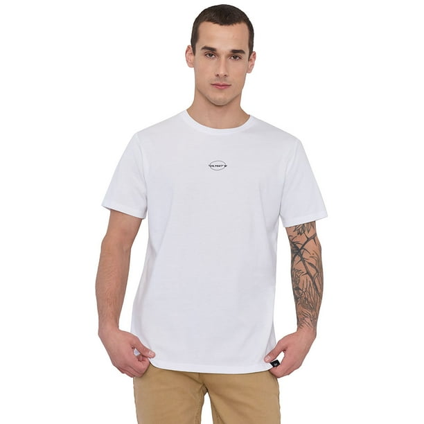 Polera Hombre Fun Lettering Blanco Corona