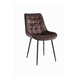 thumbnail image 1 of Silla Para Comedor Tapizado Felpa Con Diseño Cuadro Base Negra - Marron, 1 of 3