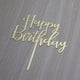 thumbnail image 4 of Espejo De Feliz Cumpleaños Para Decoración De Tartas Acrílico Dorado, 4 of 6