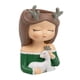 thumbnail image 5 of Resina Retrato De Ni?a Suculenta Maceta Bonsai Maceta Maceta De Escritorio Verde, 5 of 5
