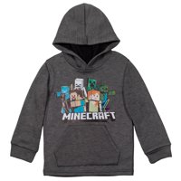 Sudadera Con Capucha De Forro Polar Minecraft Para Niños Alex Steve Gris 14-16