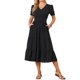 thumbnail image 1 of INSPIRE CHIC Vestidos de Verano para Mujer Vestido de Sol Floral con Nido de Abeja, Vestido Largo Bohemio Flowy de Playa con Capas XL Negro, 1 of 6