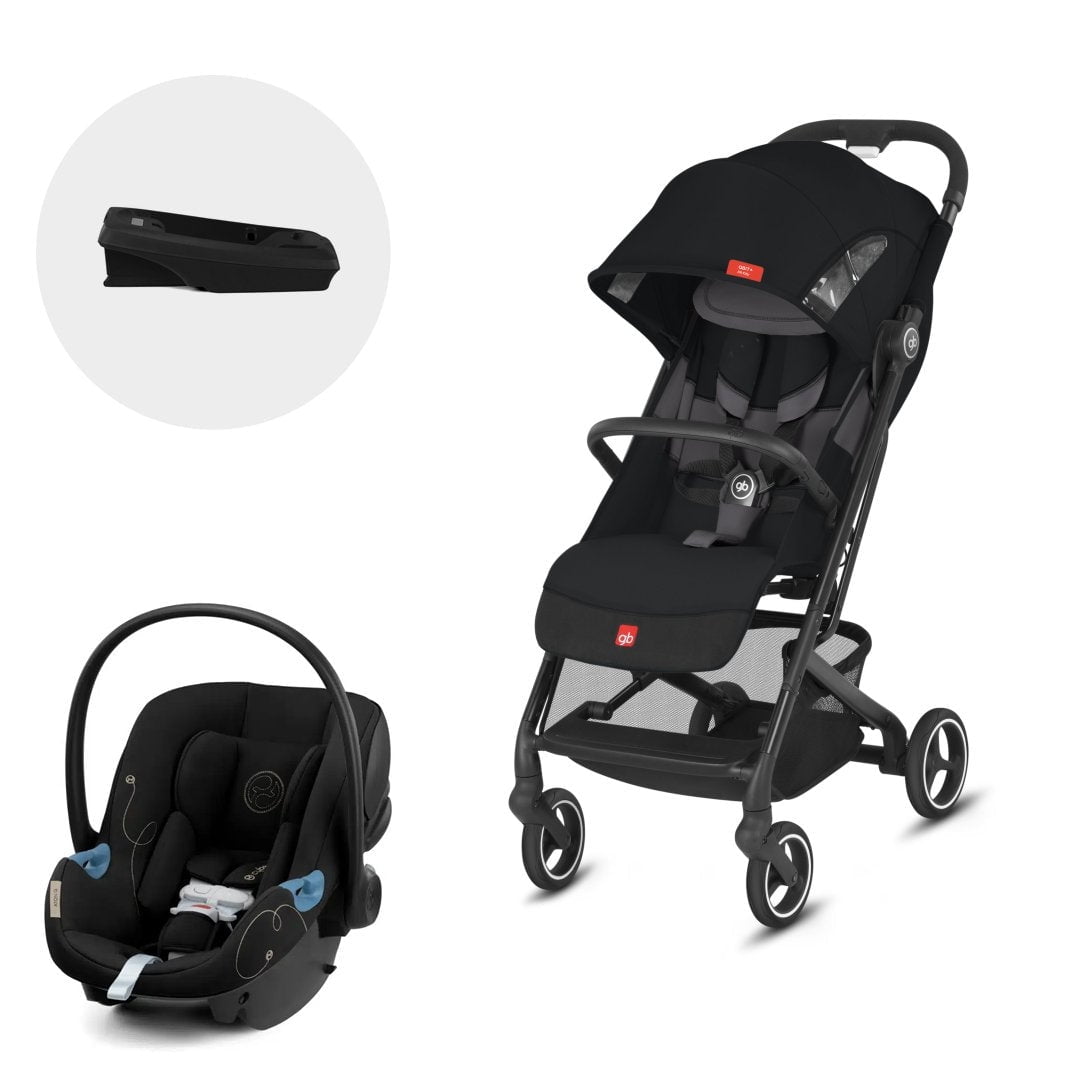 Gb - Coche Travel System Qbit Plus Ac Negro + Aton G + Base