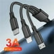 thumbnail image 5 of Cable De Carga Para Celular Carga Rápida 3 Salidas Puntas Incluidas 3 en 1 2.4A Reforzado 1 mt. compatible para Iphone Micro Usb y Tipo C, 5 of 5