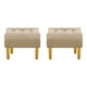 thumbnail image 1 of Set Pouf Wood 1c Felpa 01 Beige, 1 of 5