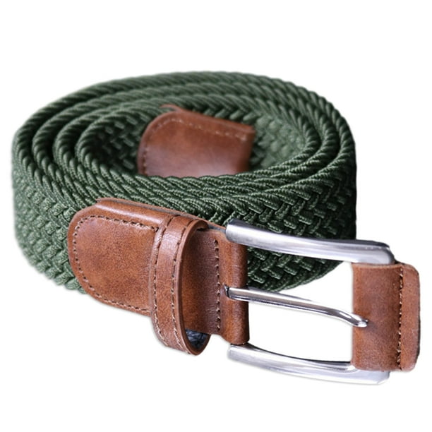 Cinturón elástico para hombre, tejido trenzado de 1 3/8" para golf, pantalones casuales, camisas y jeans.