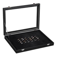 Xusx111 - 100 Slot Ring Holder Display Case - Organizador De Joyería Negro Con Tapa Transparente, Organizador De Anillo Para Anillos De Joyería (Caja De Cebolla)
