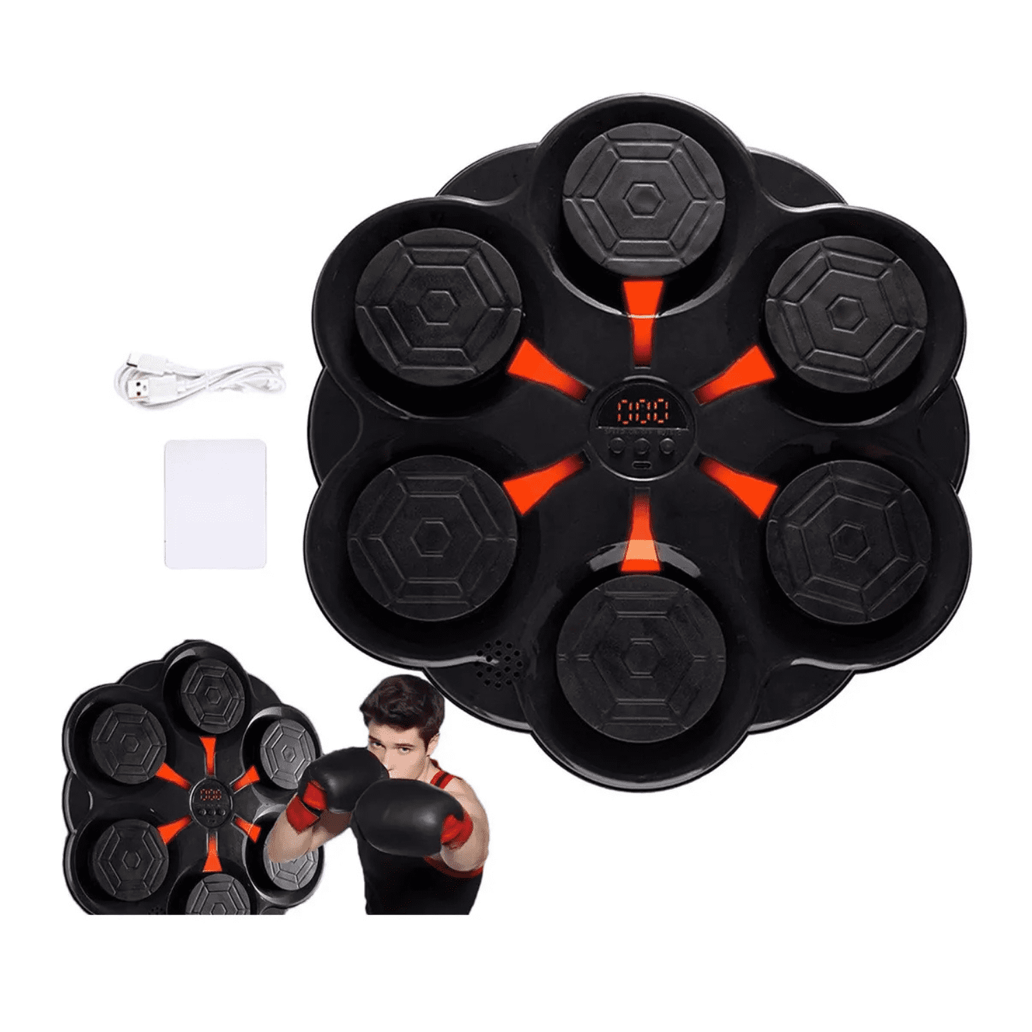 Genérico - Maquina De Boxeo Musical Bluetooth Kit Con Guantes