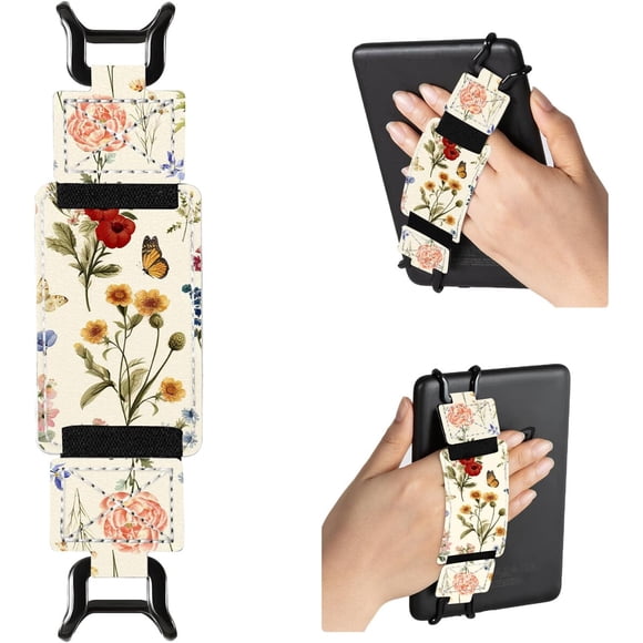 Correa de mano CoBak floral para eReader 6-7.5 pulg elástica