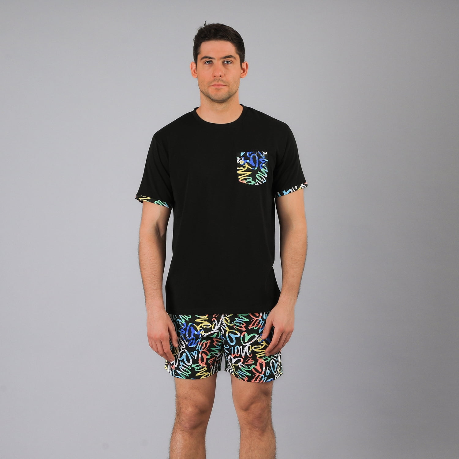 Pijama Fls Manga Corta Y Short Flores Hombre 33885-172