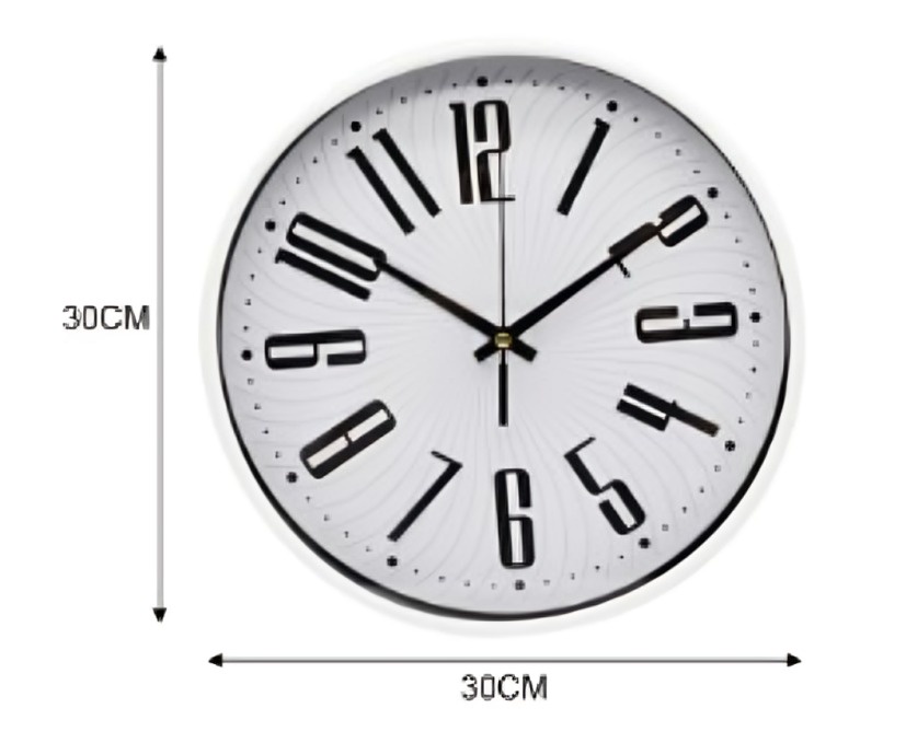Genérico - Reloj De Pared 30 Cm De Diámetro