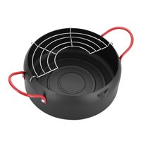 Magideal - Olla Para Freír Japonesa Con Escurridor De Aceite Extraíble, Olla Para Freír Pollo, Patatas Fritas, Anillos De Calamar, Patatas Fritas Secas, Tempura