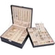 thumbnail image 1 of Jewelry Box ProCase, organizador grande de piel de 2 capas, color negro, 1 of 6