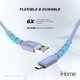thumbnail image 3 of Cable iHome Lightning a USB 183 cm trenzado lila, 3 of 3
