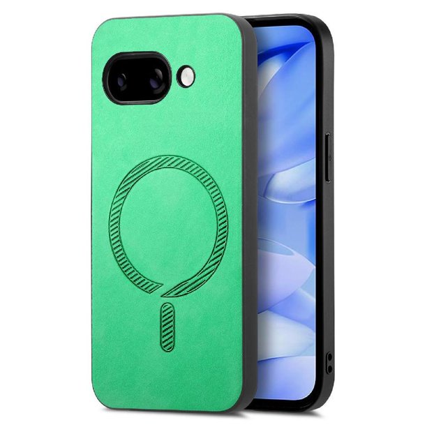 Magnetic Slim Case for Google Pixel 9A with Camera Guard & Anti-Scratch Back Green