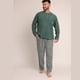 thumbnail image 1 of Pijama micropolar pantalón estampado abotonado 2612076 - M, 1 of 2