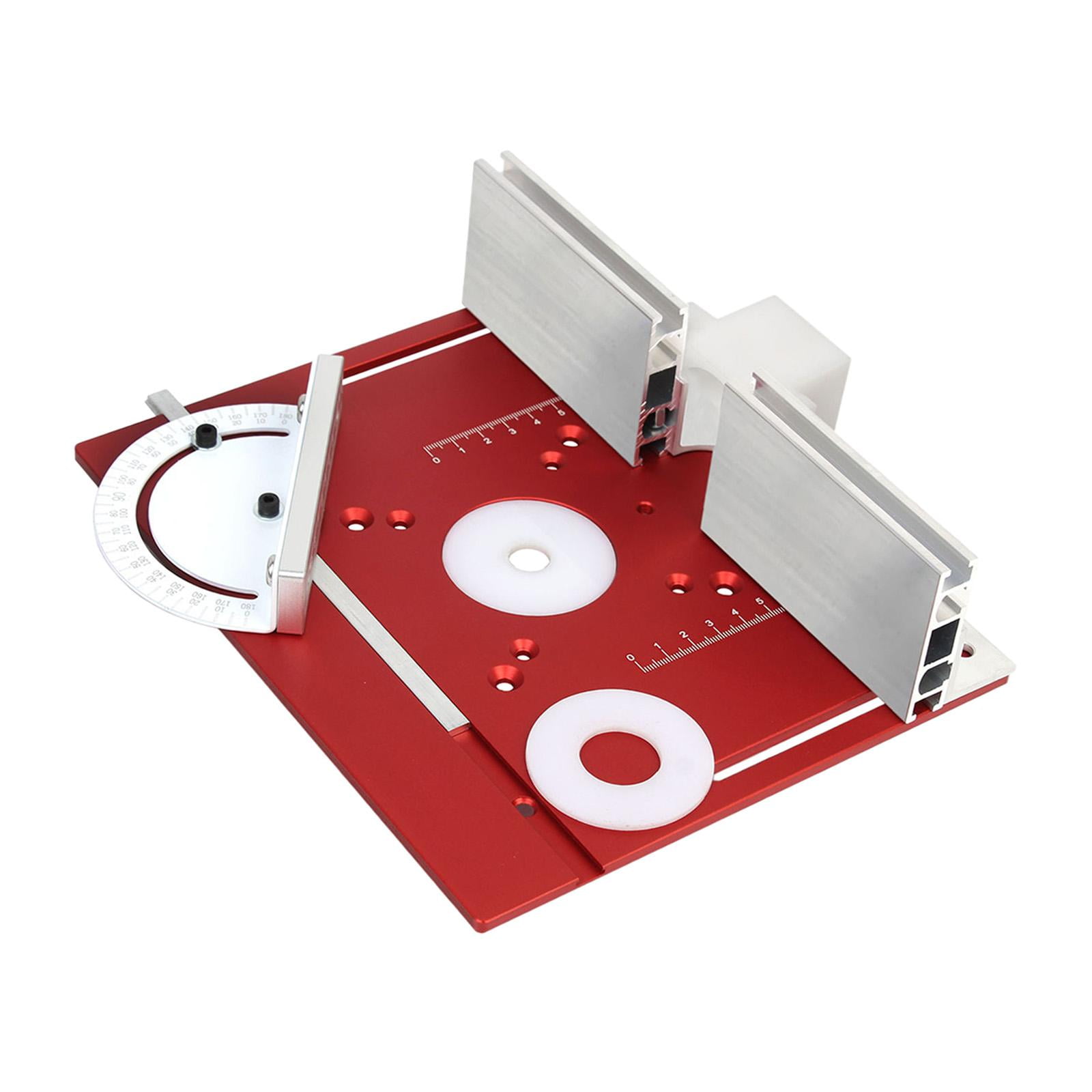 Ioensy - Placa De Inserción De Mesa Enrutadora Para Máquina Cortadora, Enrutador, Recortadora, Herramienta De Carpintería, Rojo