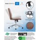 thumbnail image 3 of Silla de oficina Boss Office Products moderna de vinilo café, 3 of 9