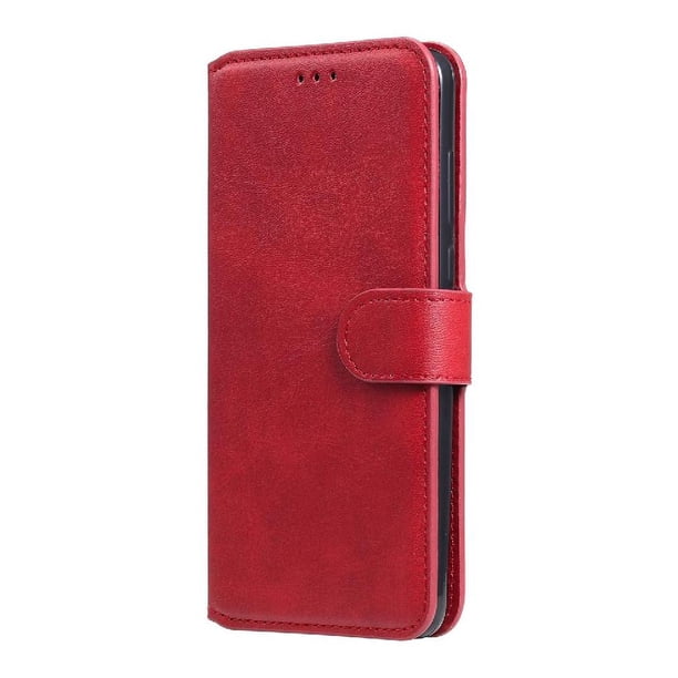 Funda Billetera para Xiaomi Poco X3 NFC con Porta Tarjetas y Soporte Ajustable Rojo