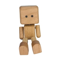 Bothyi - Adorno De Muñeca Con Pies Temblorosos Para Coche, Bonito Adorno Para Estantería De Escritorio, De Madera De Haya, Sin Tapa.