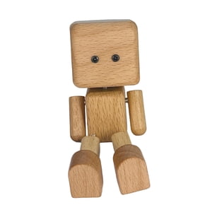 Bothyi - Adorno De Muñeca Con Pies Temblorosos Para Coche, Bonito Adorno Para Estantería De Escritorio, De Madera De Haya, Sin Tapa.