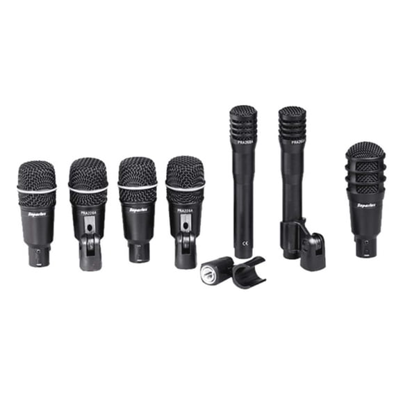 Kit 7 Microfonos Dinamicos para Batería Superlux DRKA 5C2