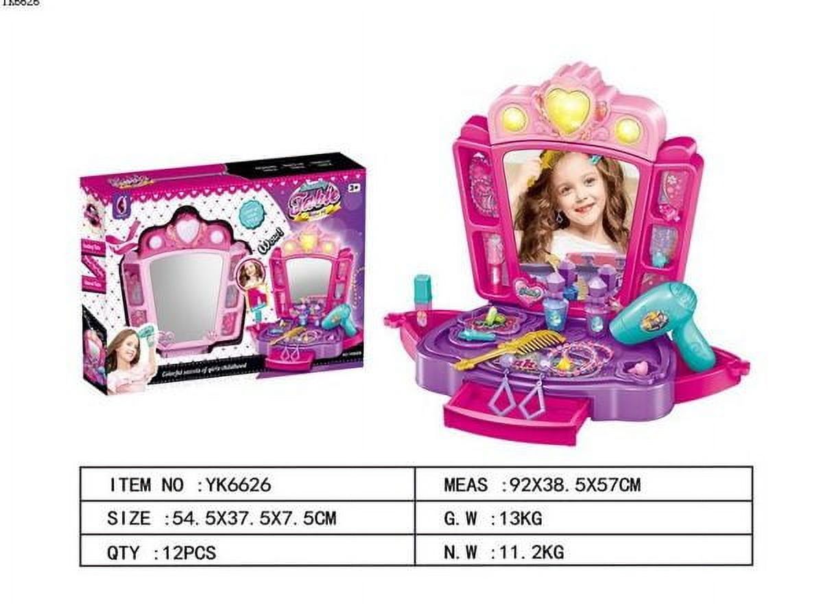 Genérico - Juego Tocador De Niñas Con Espejo Accesorios De Princesa
