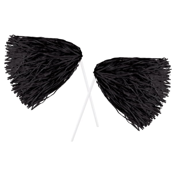 Cocteleras de poliéster negras Cheerleading Pom-Poms Beistle, 12 x 11 pulgadas, 2 unidades