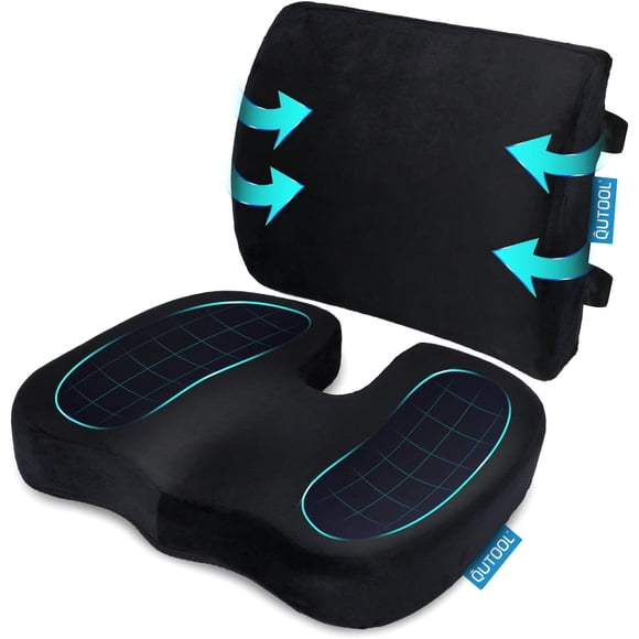 Cojín ortopédico para asiento y almohada lumbar QUTOOL Memory Foam
