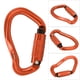 thumbnail image 3 of Mosquetón de aluminio resistente para exteriores con hebilla de seguridad para escalada, color naranja, 3 of 8