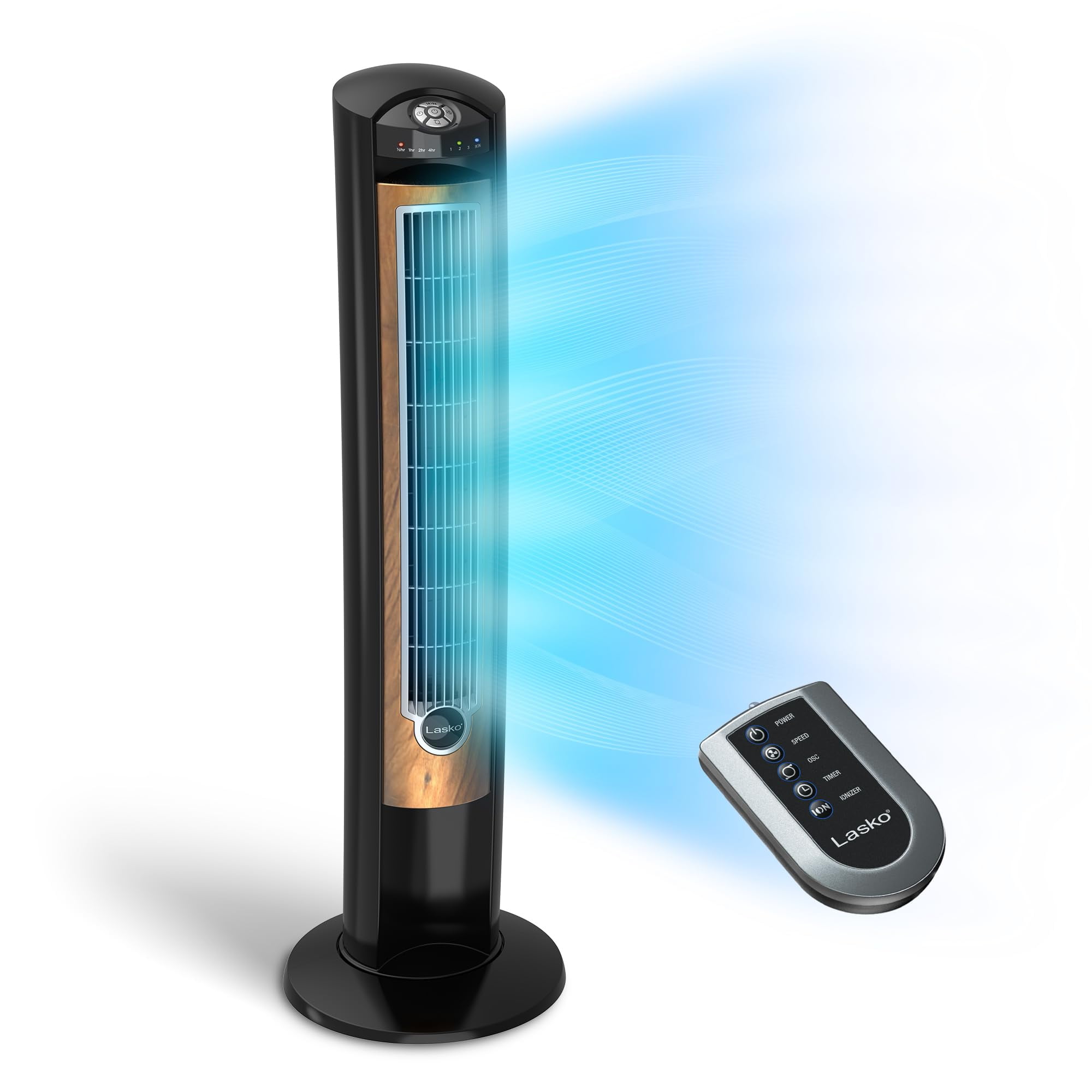 Ventilador De Torre Lasko T42950 Oscilante De 3 Velocidades Con Mando A Distancia
