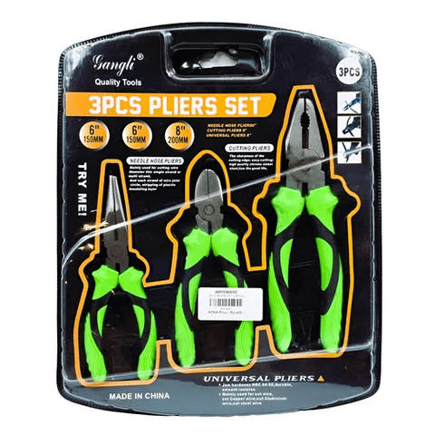 Genérico - Set Alicates Universales Genérica 3 Piezas (8, 6, 6)