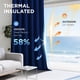 thumbnail image 5 of Cortinas Joydeco de Terciopelo Royal Blue Térmicas Opacas 132x229cm, 5 of 9