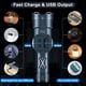 thumbnail image 5 of Linterna LED recargable Gehavin, 2500000 lúmenes, resistente al agua, 5 of 8