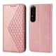 thumbnail image 1 of Funda Flip FOXDOCK para Sony Xperia 5 IV , Estilo Billetera con Diseño Rombo, Correa de Mano y Soporte, Uso Diario, 1 of 6