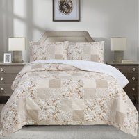 Quilt Andes Sherpa Estampado Patchwork Beige King