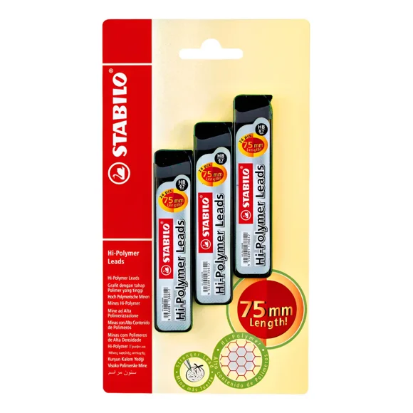 Stabilo Minas Repuesto 0,7 Hi-polymer Lead. Set 3 Unid.