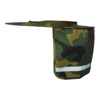 Magideal - Cubierta De Gorra Con Tira Reflectante, Protector Solar Para El Cuello, Forro Para Casco, Protector Solar Portátil De Alta Visibilidad Para Trabajador Camuflaje Verde