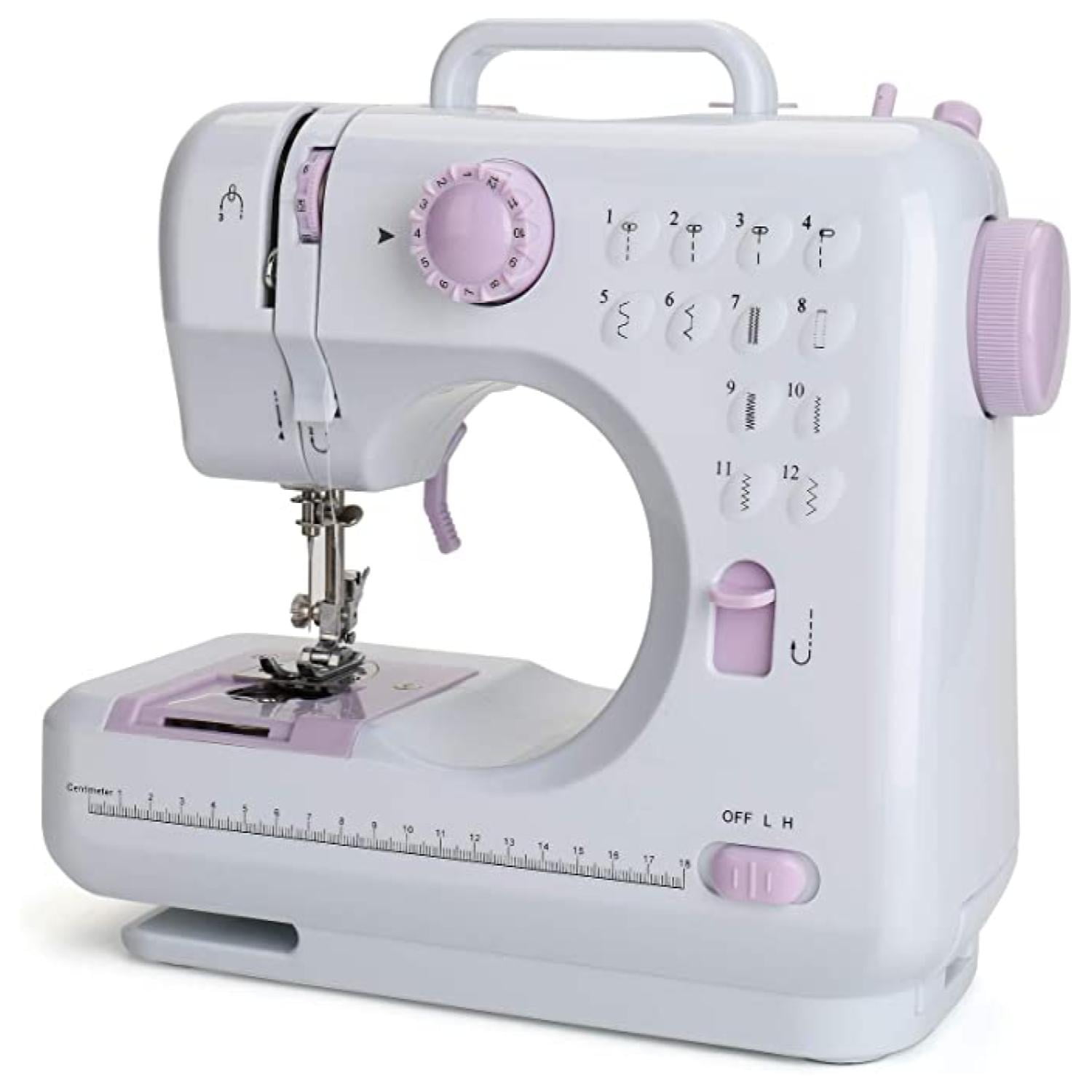 Totalclick - Maquina De Coser Portatil 2 Velocidades Blanco Morado
