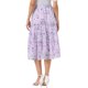 thumbnail image 3 of INSPIRE CHIC Falda Floral de Mujer con Volantes en Capas de Chifón A-Line Maxi Falda Floral Púrpura XS, 3 of 6