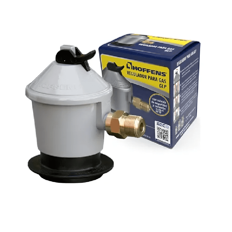 Hoffens - Regulador De Gas Para Cilindros De 5, 11 Y 15 Kg. Conexión 3/8